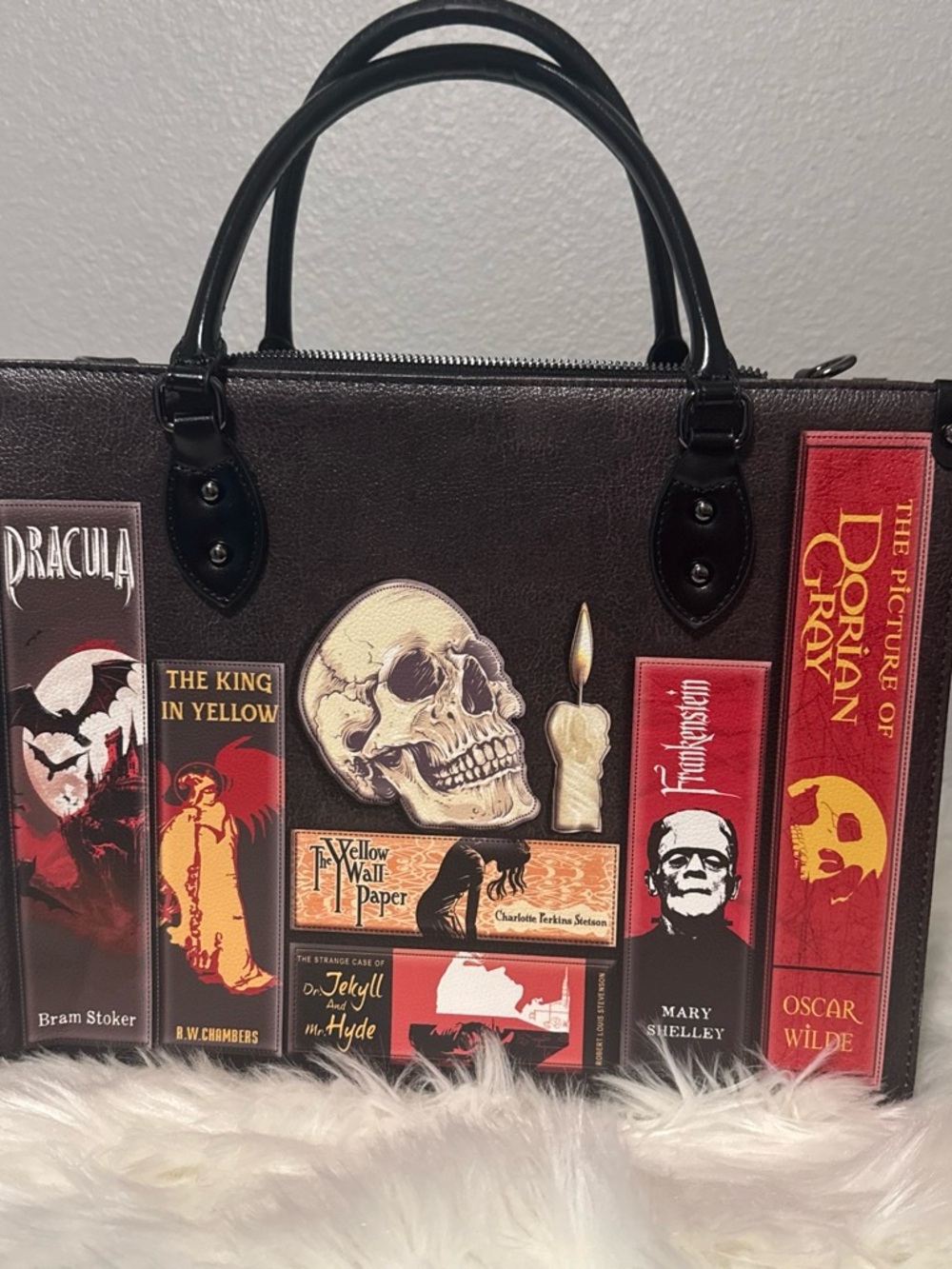 Black Gothic Book Bag Purse